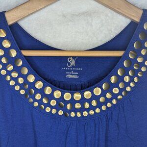 Studio Works embellished dressy sleeveless top